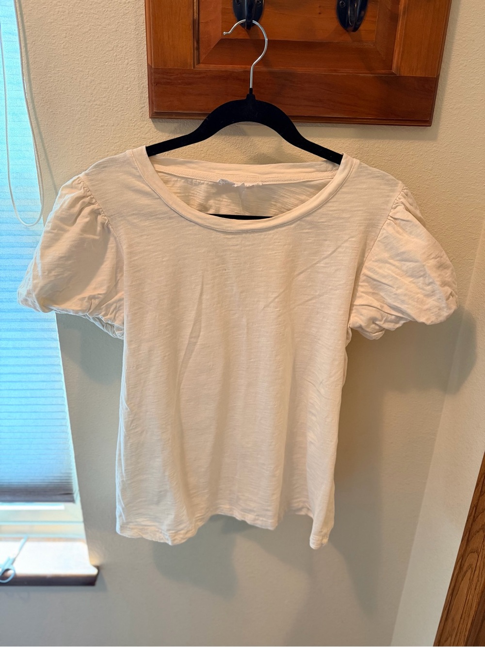 Jane and Delancey White Puff Sleeve Tee